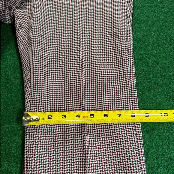 Vintage 70s Flare Bell Bottom Checkered Striped Mens 30x32 Talon Disco Pants - Picture 9 of 11